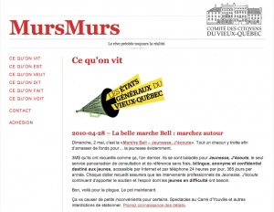 Site web du Comité des citoyens du Vieux-Québec