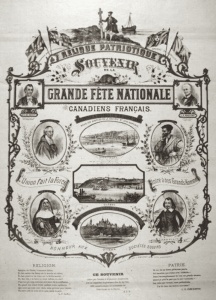 Relique patriotique - Grande fête nationale des Canadiens-Français célébrée à Québec le 24 juin 1880